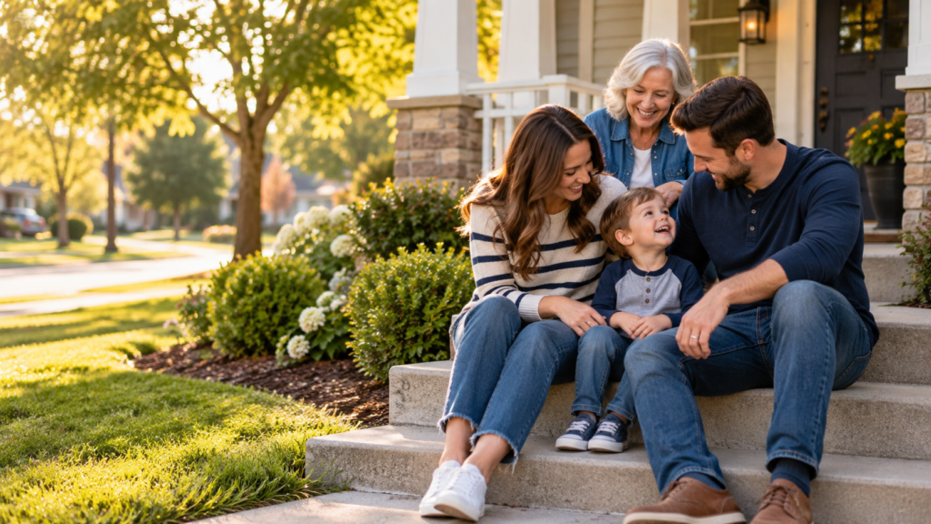 Multigenerational Family on the Porch